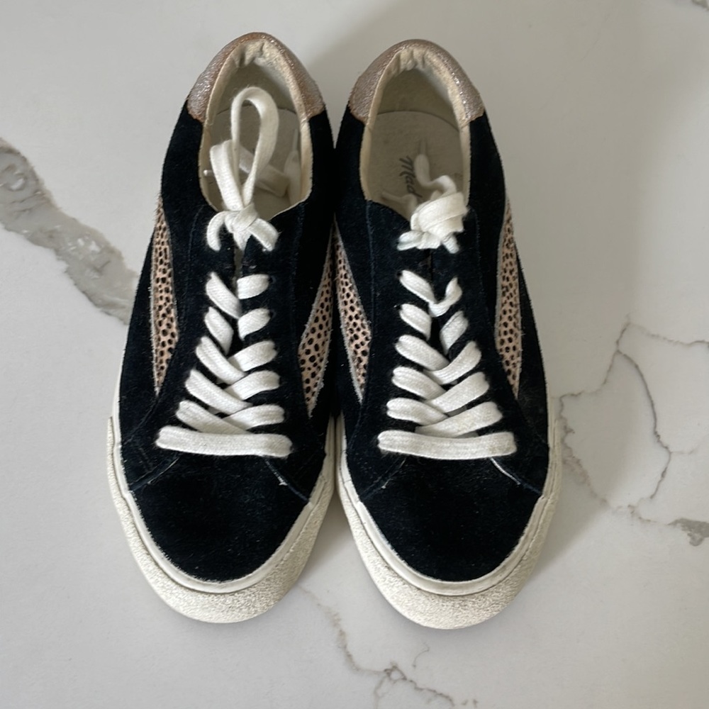 MADEWELL Black/Cheetah Sneakers Size 5.5